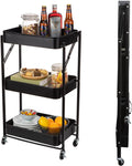 Blue 3 Tier Metal Rolling Cart R29009