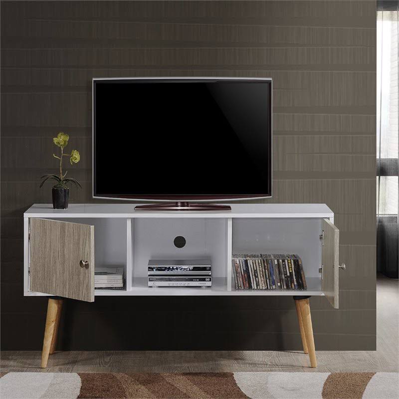 White/Grey Retro Entertainment Unit L595