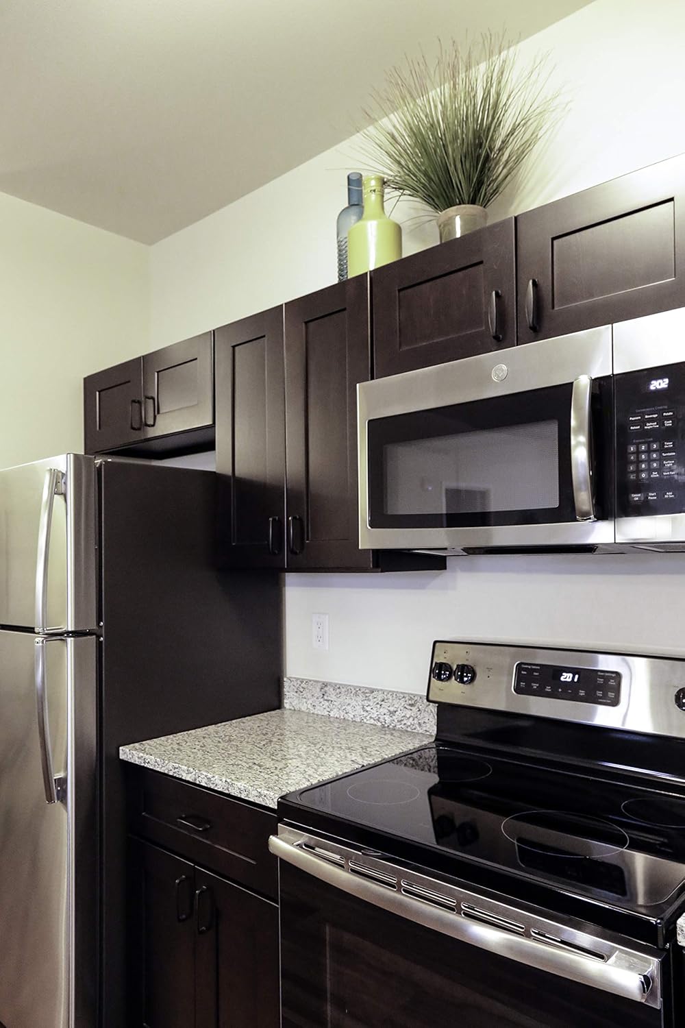 Corner Wall Cabinet, Espresso Shaker S701