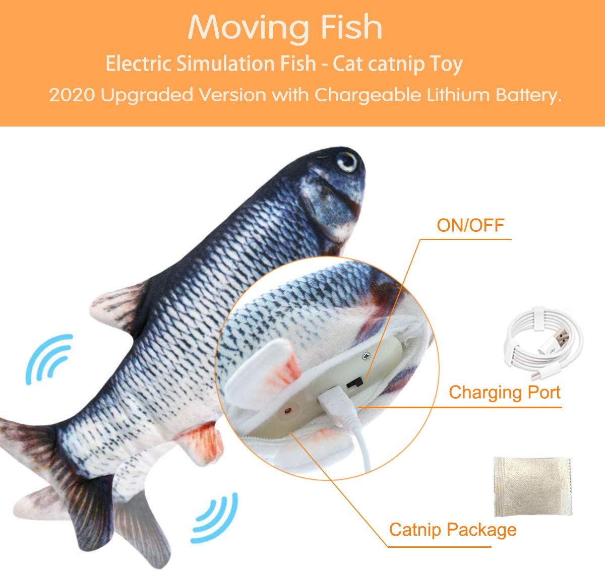 Electric Flopping Fish Cat Toy O639660