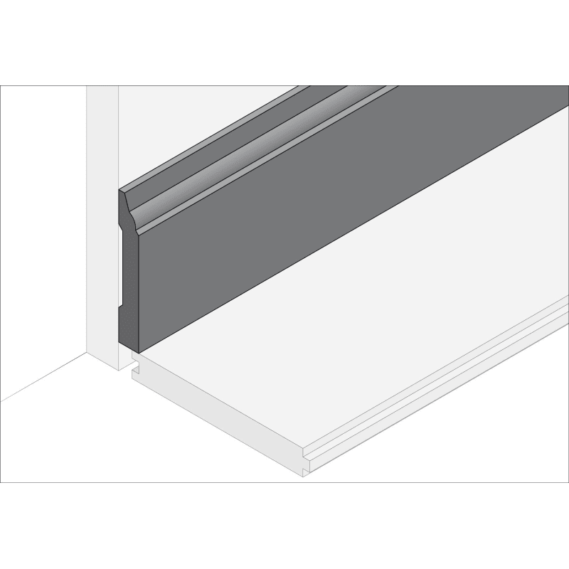 Natural Wood Wall Base W8411
