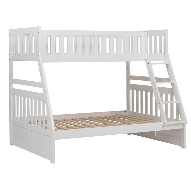 White Twin Over Full Wood Bunk Bed H74575
