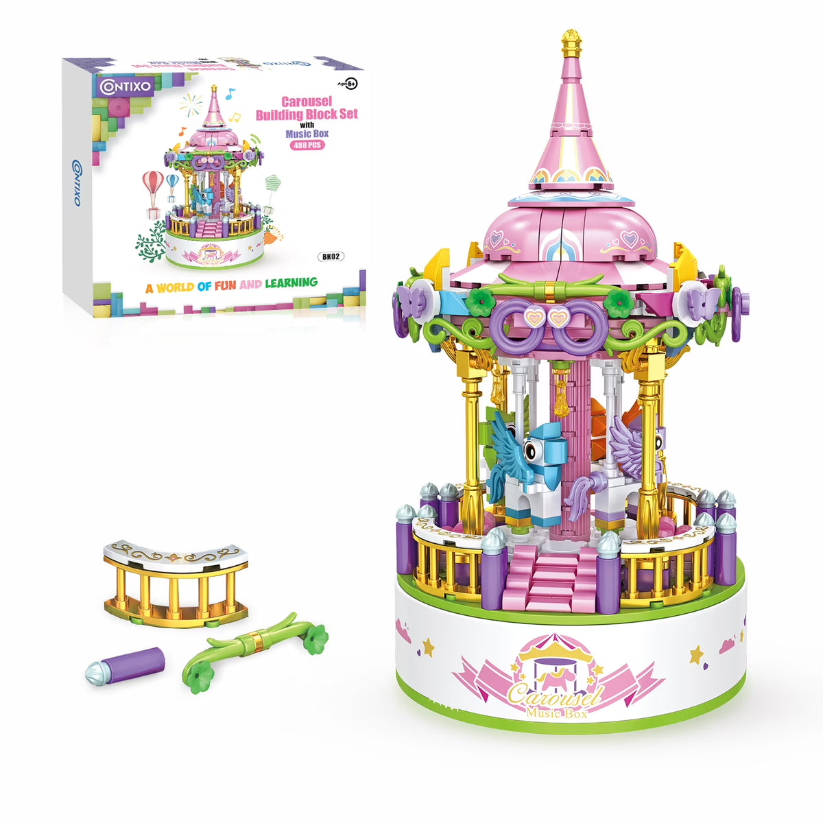 488 Piece Building Blocks STEM Toy Brick Set A52293