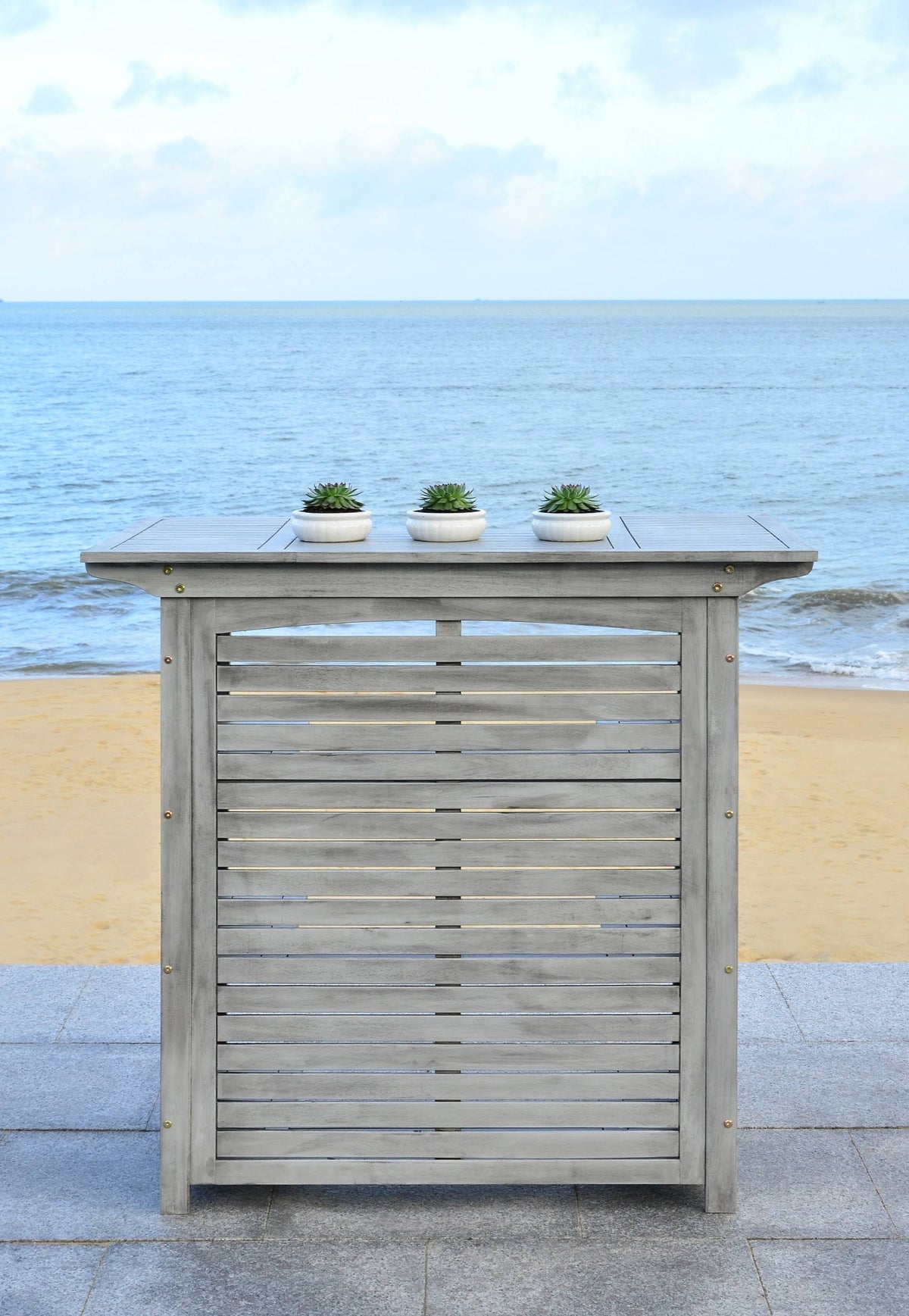 Grey Wash Bar Table H339