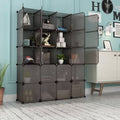 20 Cube Organizer Plastic Storage Shelves with Hanging Rod B951447