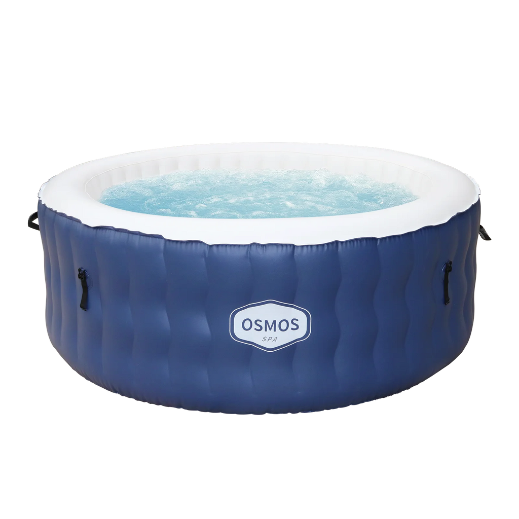 Navy Blue Inflatable Hot Tub 4 Person with 108 Air Jets V1266