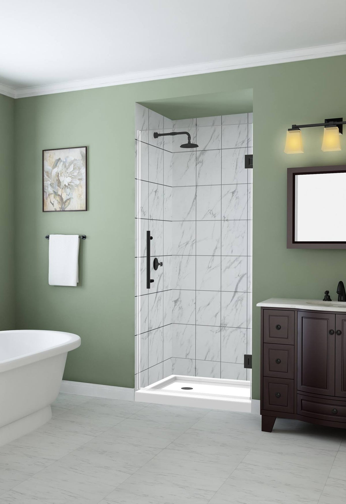 Frameless Hinged Shower Door F32666