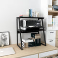 Black 3-Tier Printer Stand with Storage Shelves E431725