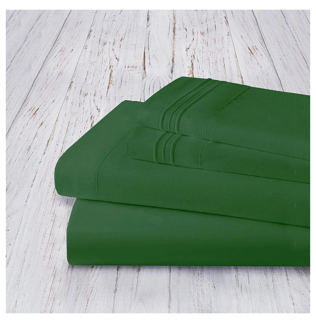Emerald Green Queen 4 Piece Sheet Set S8113
