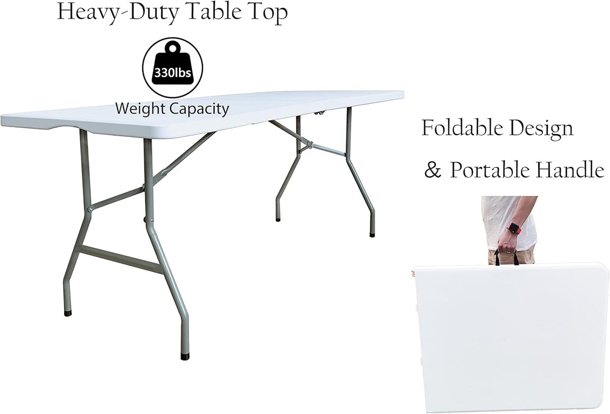 6 ft Folding Plastic Table with Handle P40274