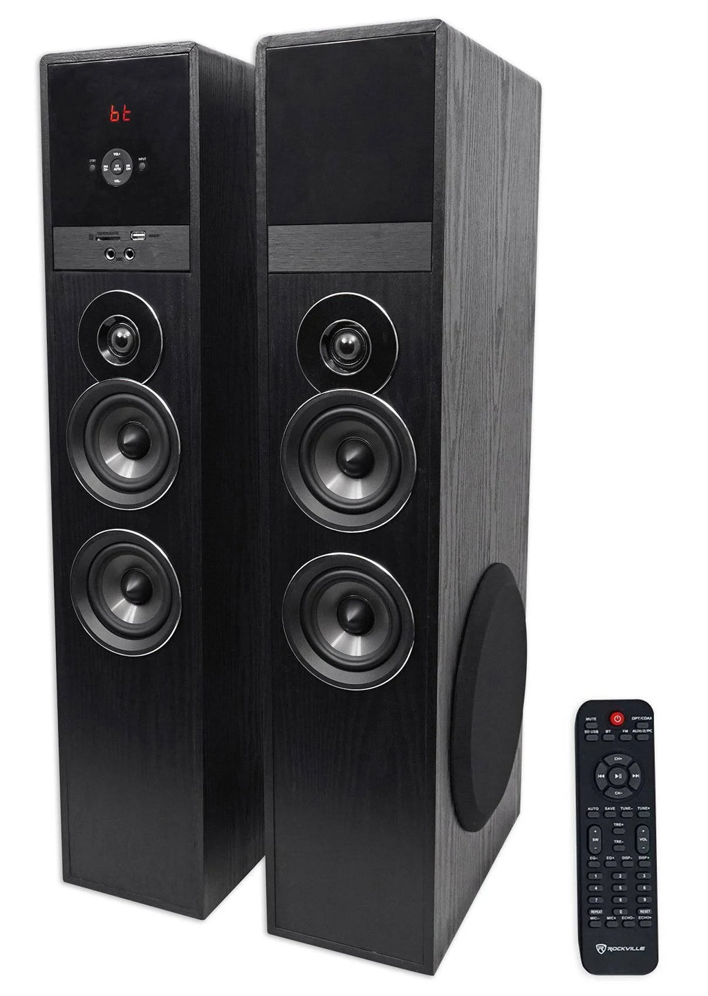 Bluetooth Home Theater Tower Speaker System with 2 Subwoofers M399362