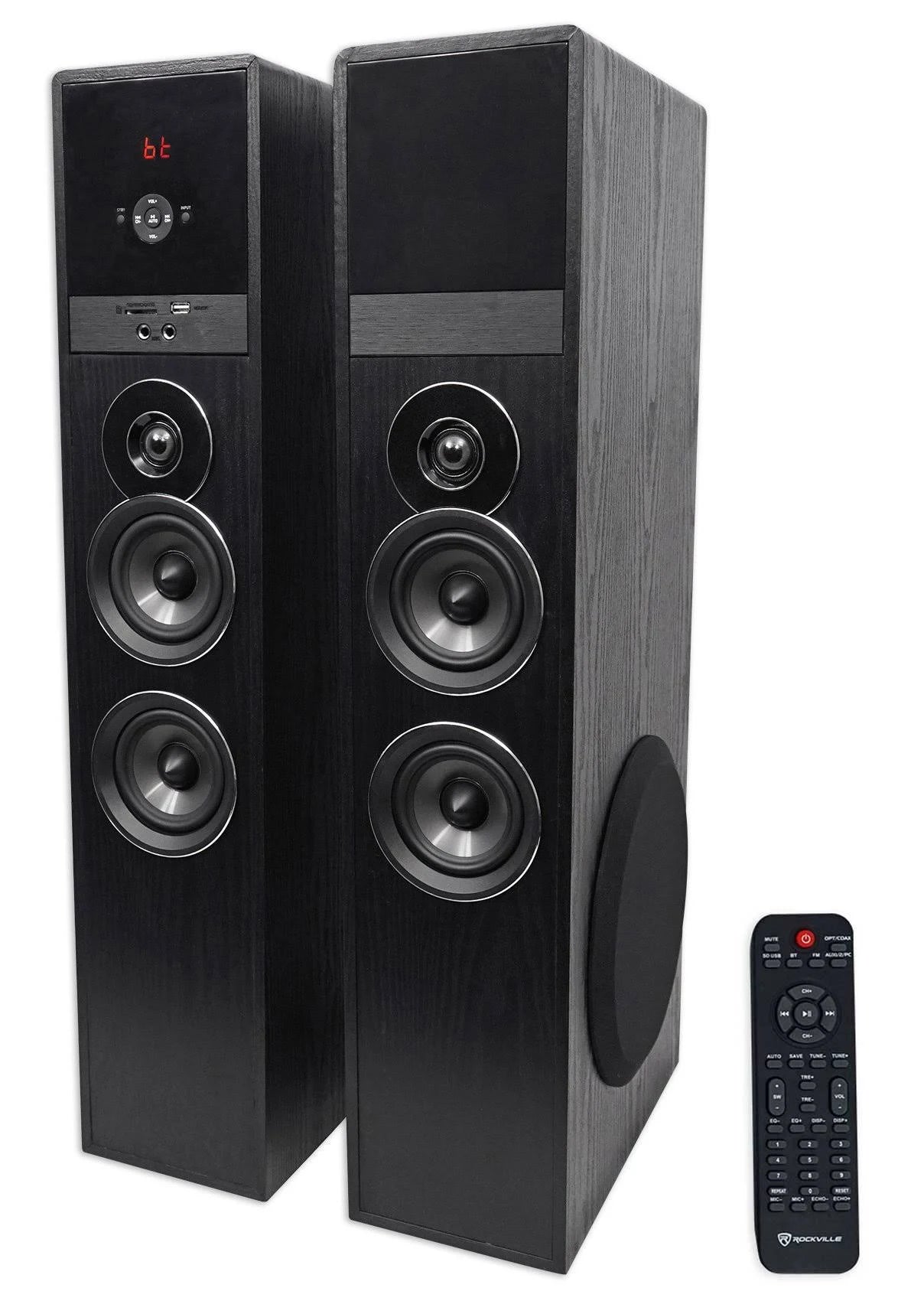 Bluetooth Home Theater Tower Speaker System with 2 Subwoofers M399362