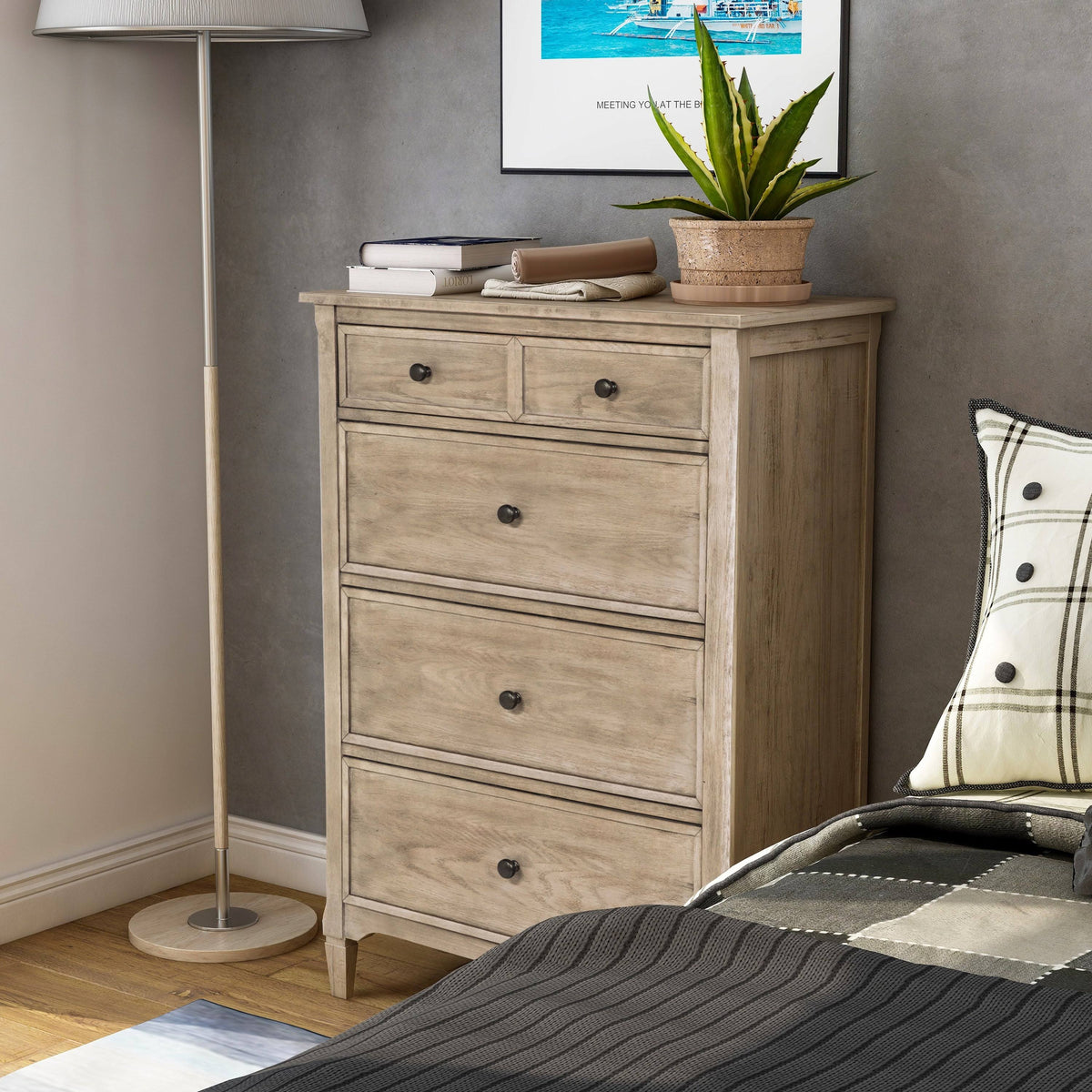 Warm Gray 4-Drawer Chest J3744