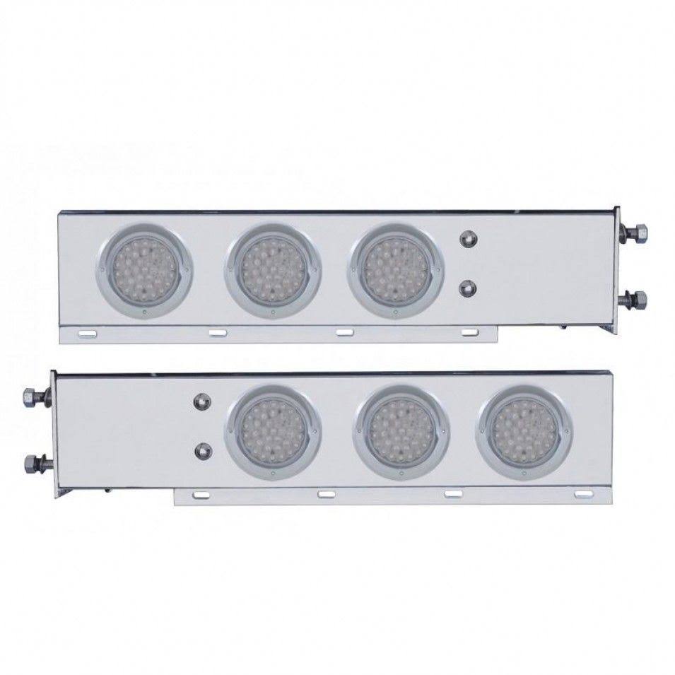 Red LED Stainless Spring Loaded Light Bar with Six 36 LED Lights L858