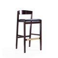 Black Faux Leather Barstool S8140