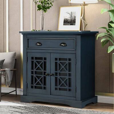 2 Door Accent Cabinet Navy S683775