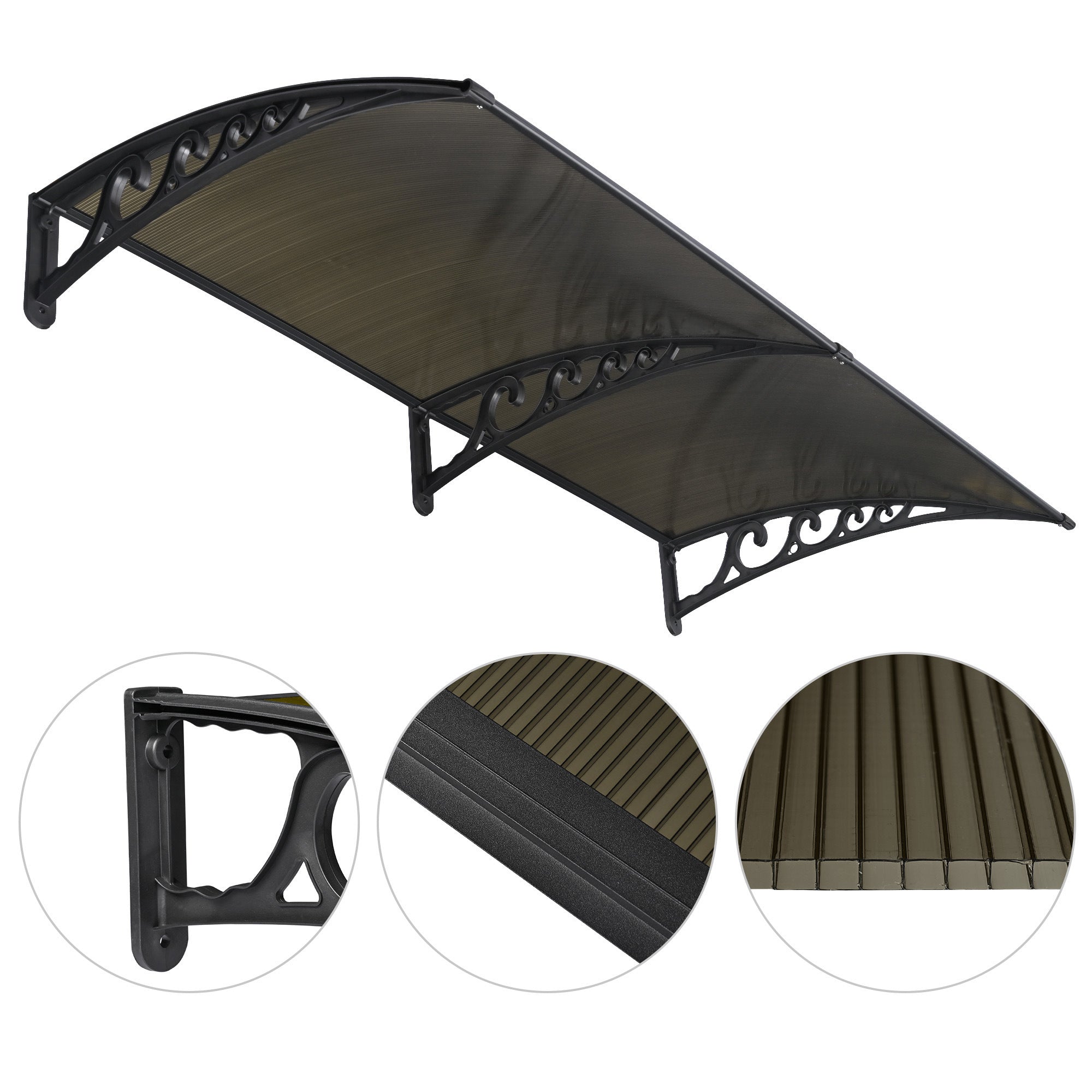 Transparent UV Protected Awning Kit, 2x PC Sheets A1619