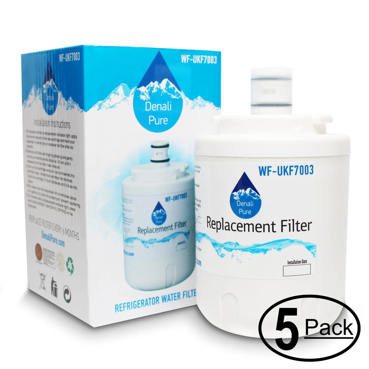 5-Pack Replacement Refrigerator Water Filter Cartridge C2488