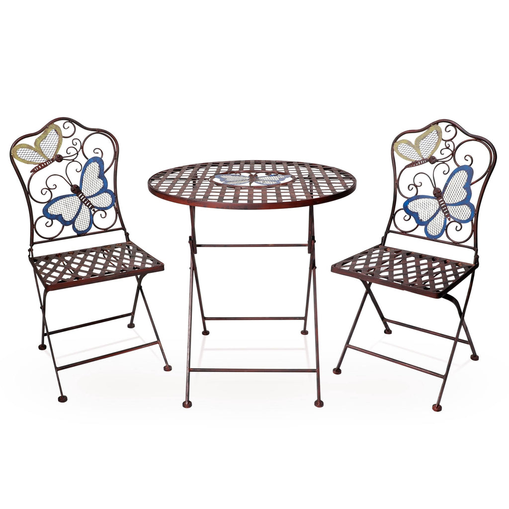 Alpine Butterfly Table and Two Chairs Bistro Set L4236