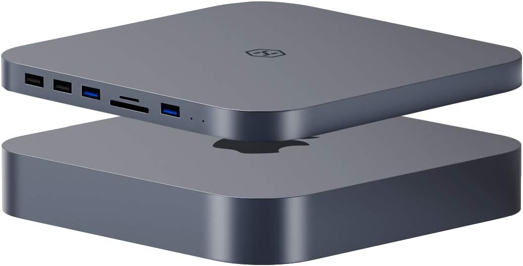USB-C Hub with Hard Drive Enclosure, SATA, USB 3.0, SD/TF Card Reader, USB 2.0 Ports for Mac Mini M21600