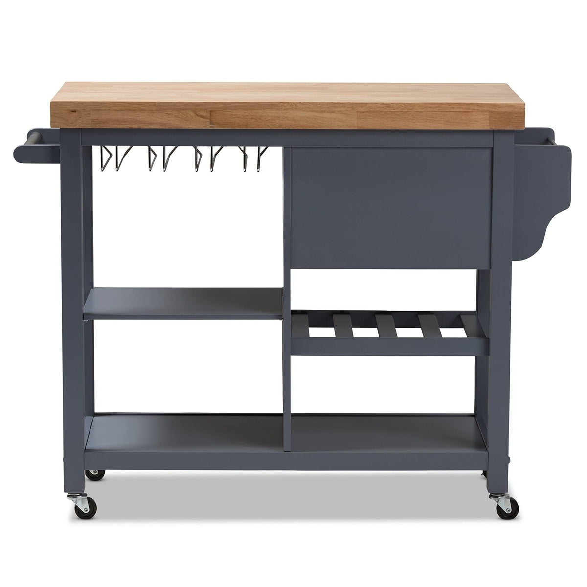 Grey Wood Kitchen Cart U9721
