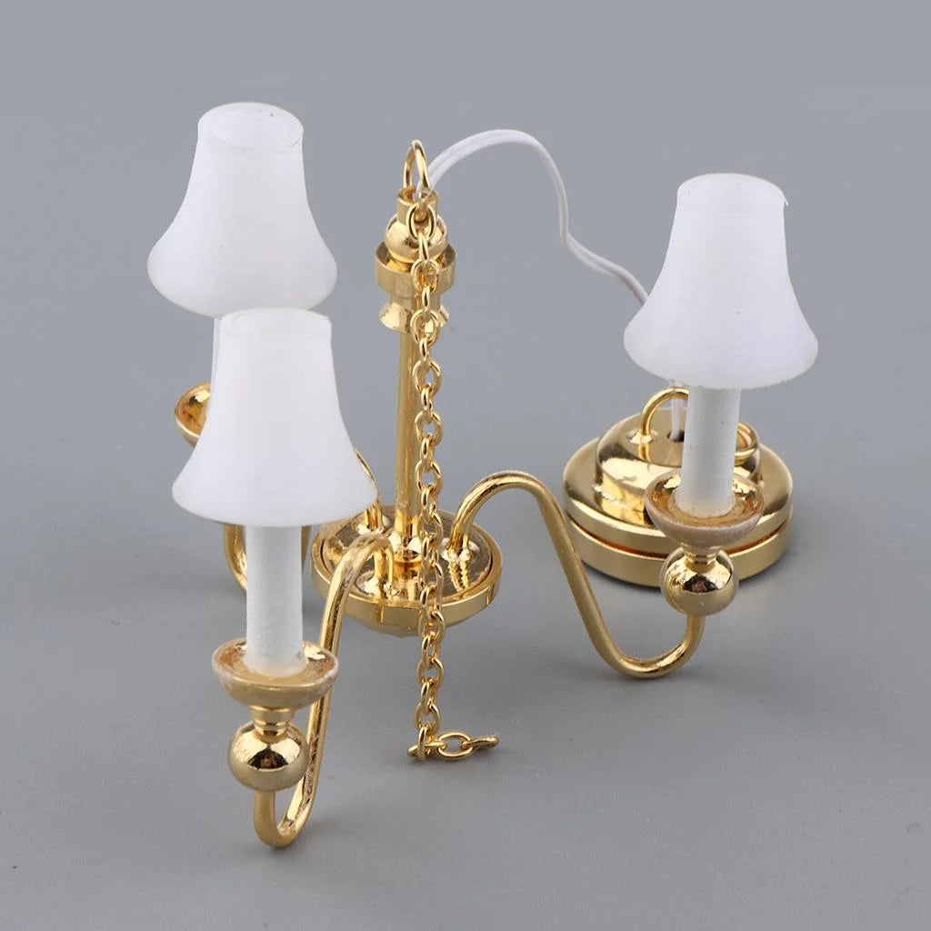1/12 Miniature Ceiling LED Lamp with Button Battery Y27280
