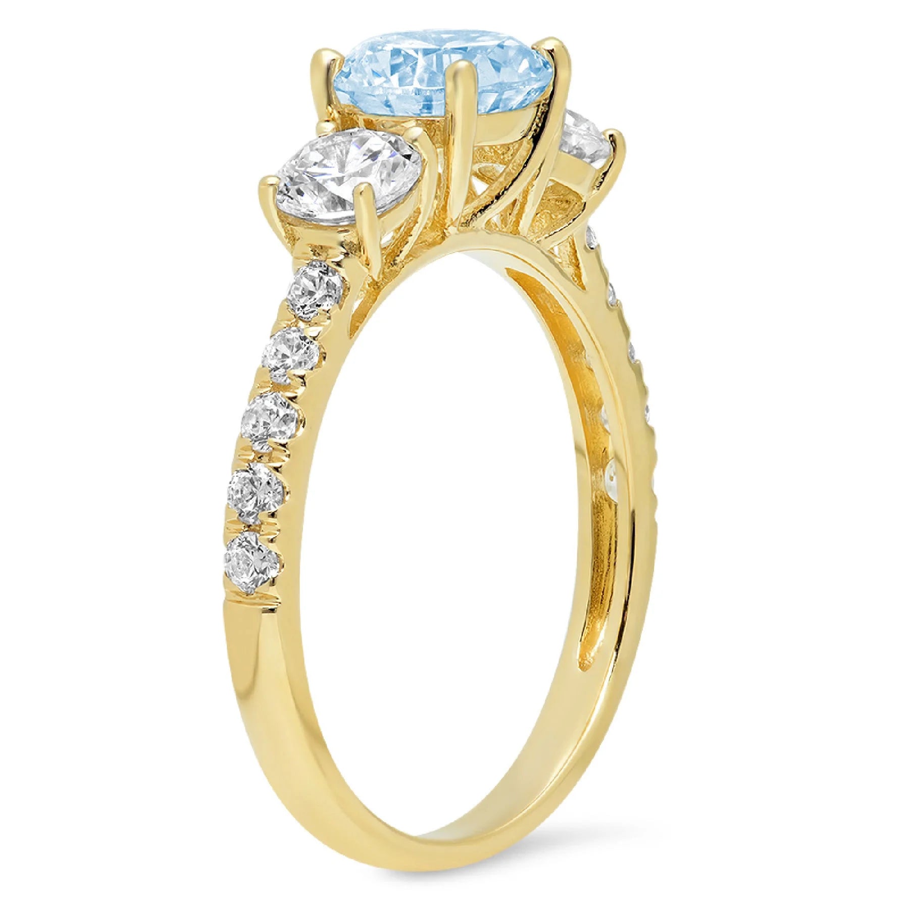 18k Yellow Gold Three-Stone Ring Q441