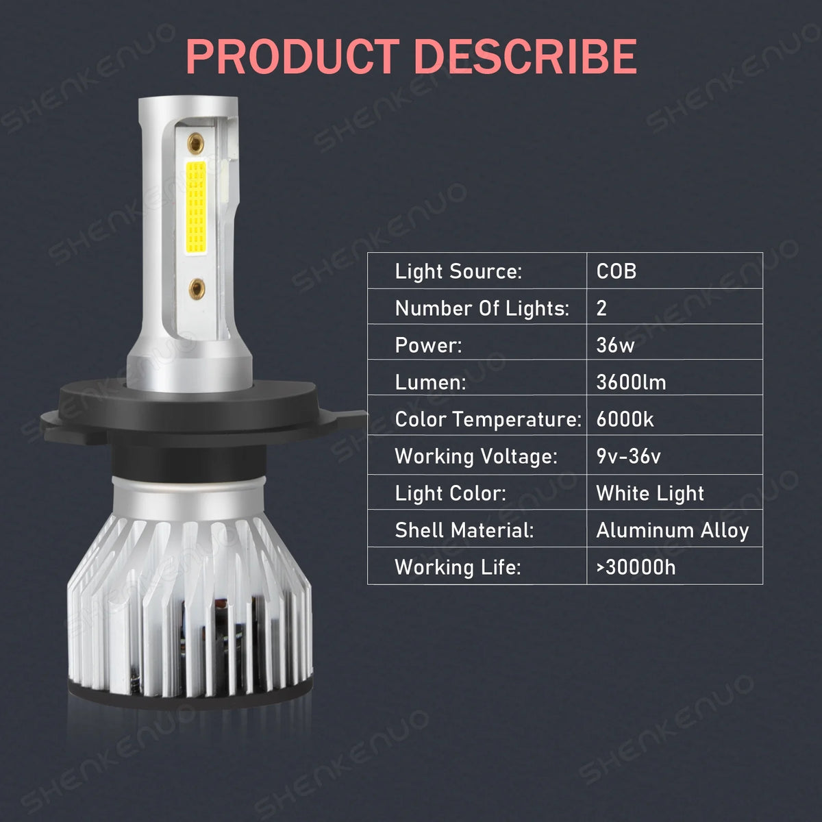 H4 High&Low Beam H11 Fog Light LED Headlight Bulbs 4pcs B96667