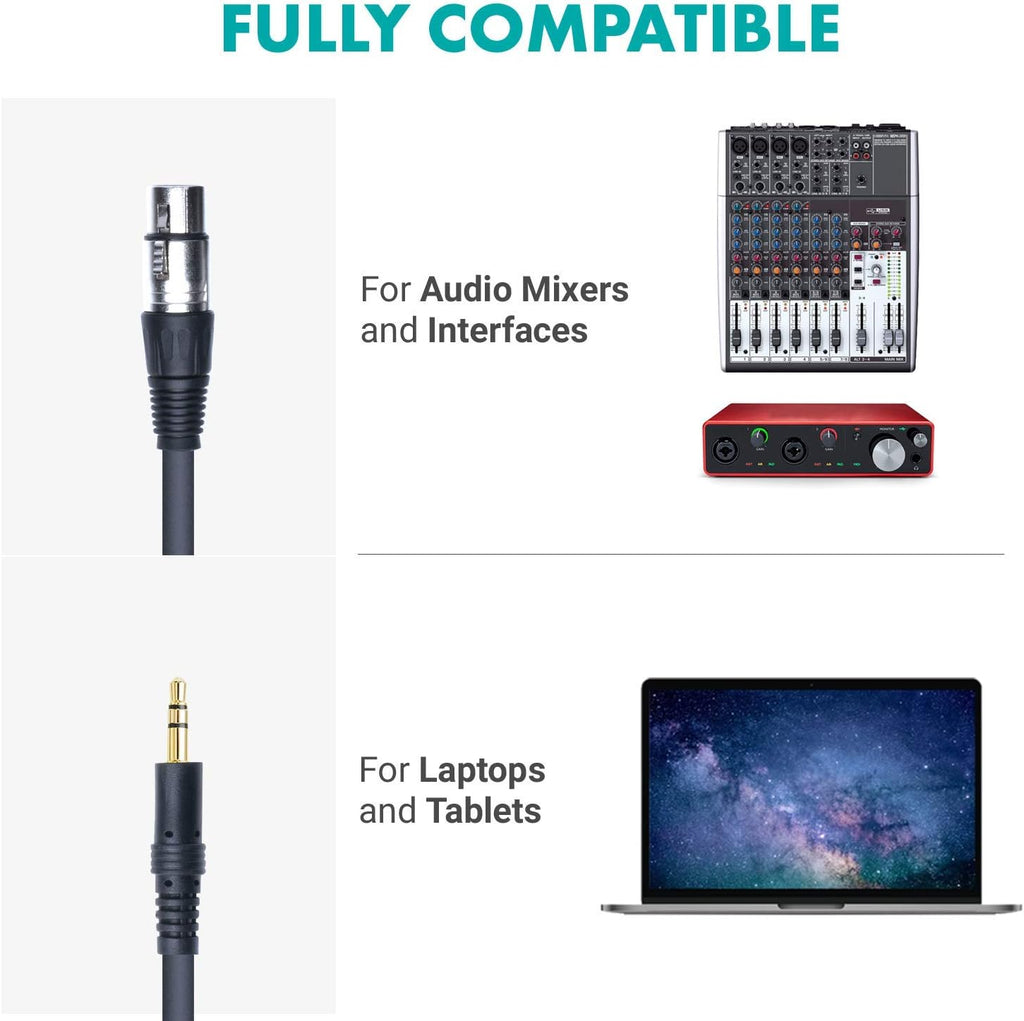 4-Pack XLR Condenser Microphone Bundle with Cardioid Mics, Desk Mount Stands, Shock Mounts, Pop Filters, and Audio Cables J2695