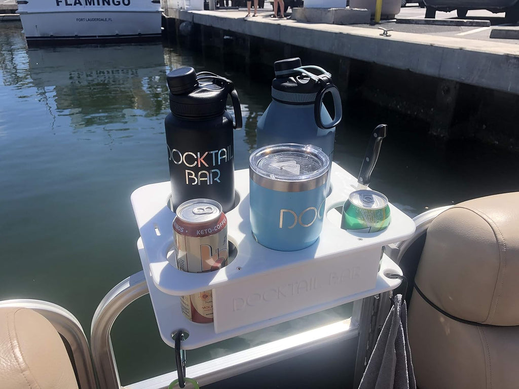 Pontoon Boat Cup Holder Bar & Marine Accessories with Rail Mount Y3985