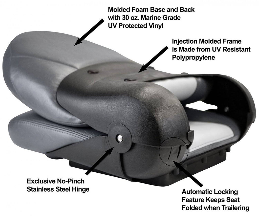Gray & Charcoal High Back Seat E7708