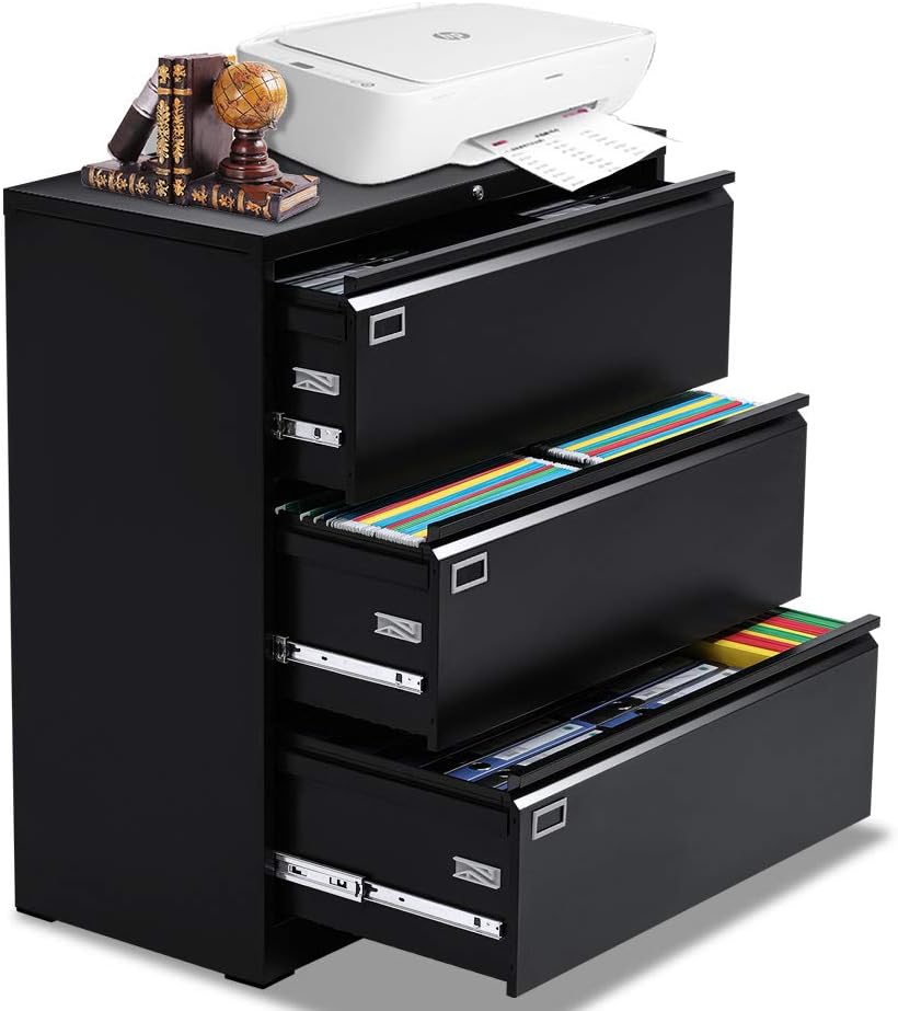 4 Drawer Locking Metal Lateral File Cabinet J62590