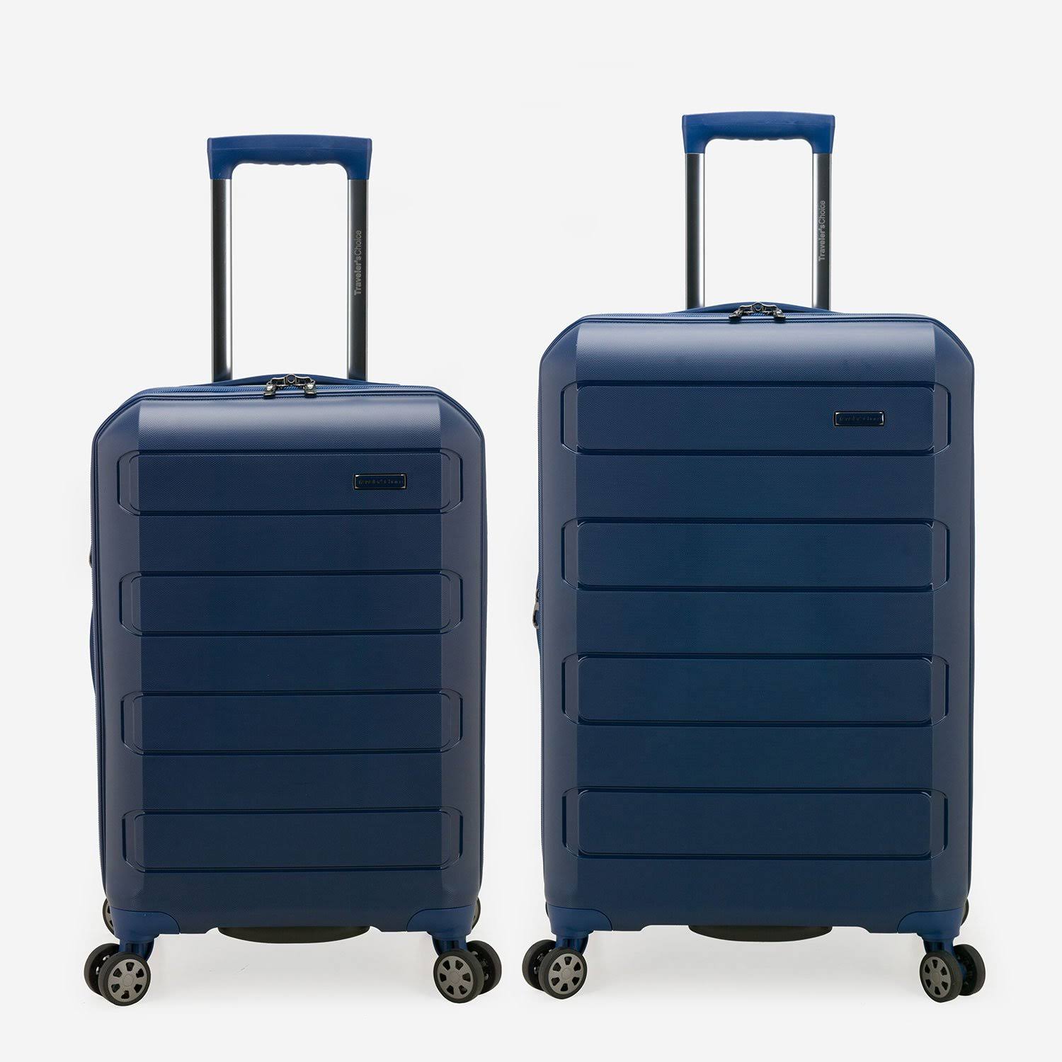 Navy 2-Piece Expandable Hardshell Spinner Set with USB Port C65280