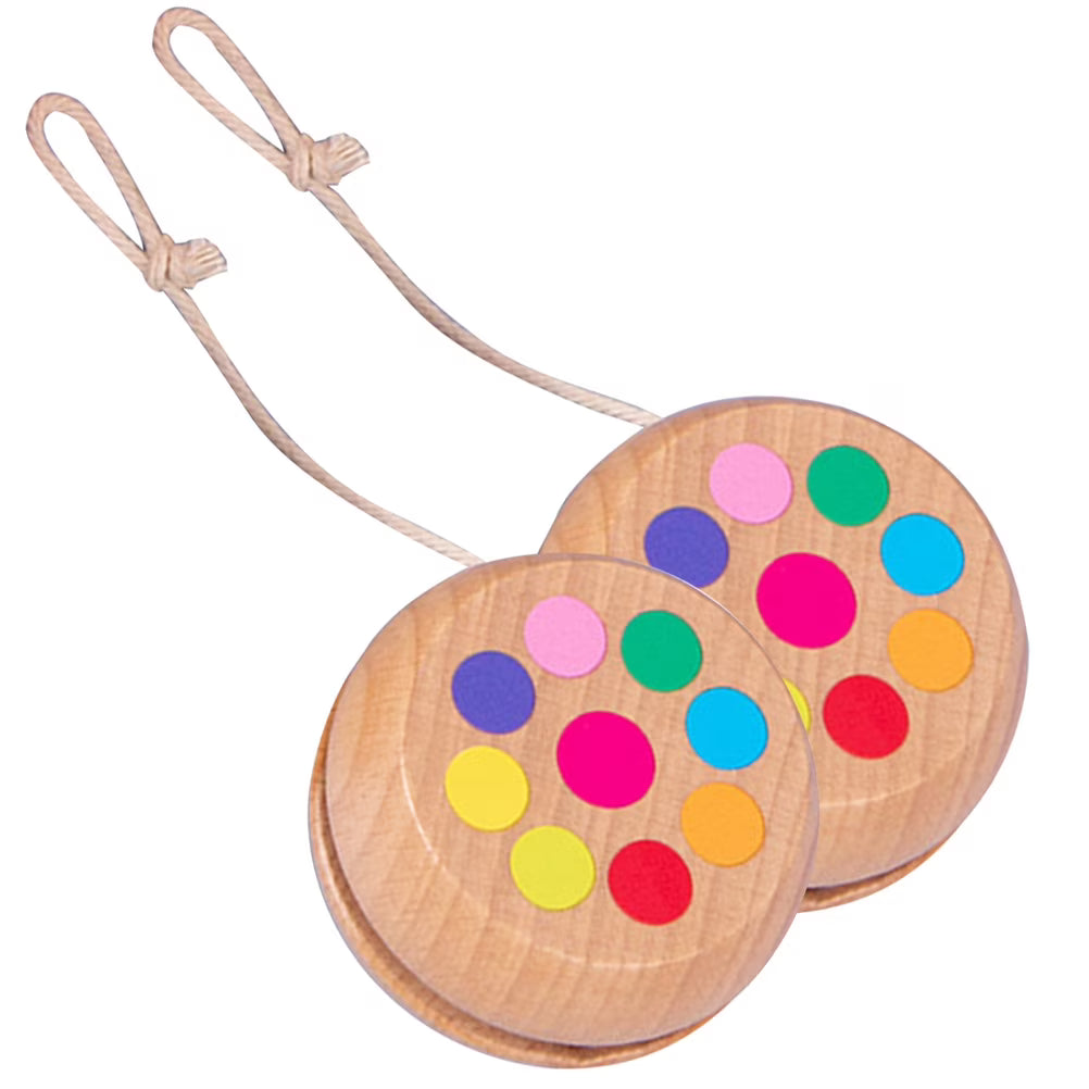 2 Pcs Wooden Ball Yo-Yo Toddler Toys V79481
