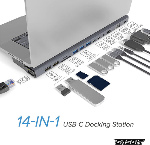 14-in-1 USB C Hub Multiport Adapter, Pack of 2 Z9853