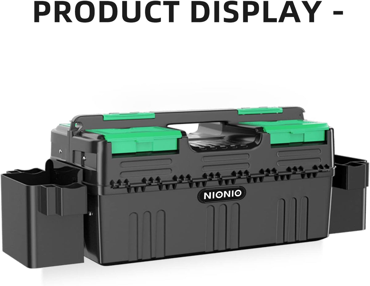 20-Inch Portable Plastic Tool Box with Organizer Tray, Pack of 2 H278
