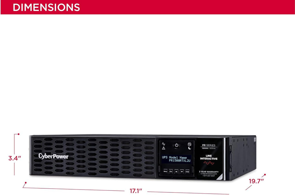 1500VA/1500W 8 Outlets 2U Rack/Tower UPS System L479493