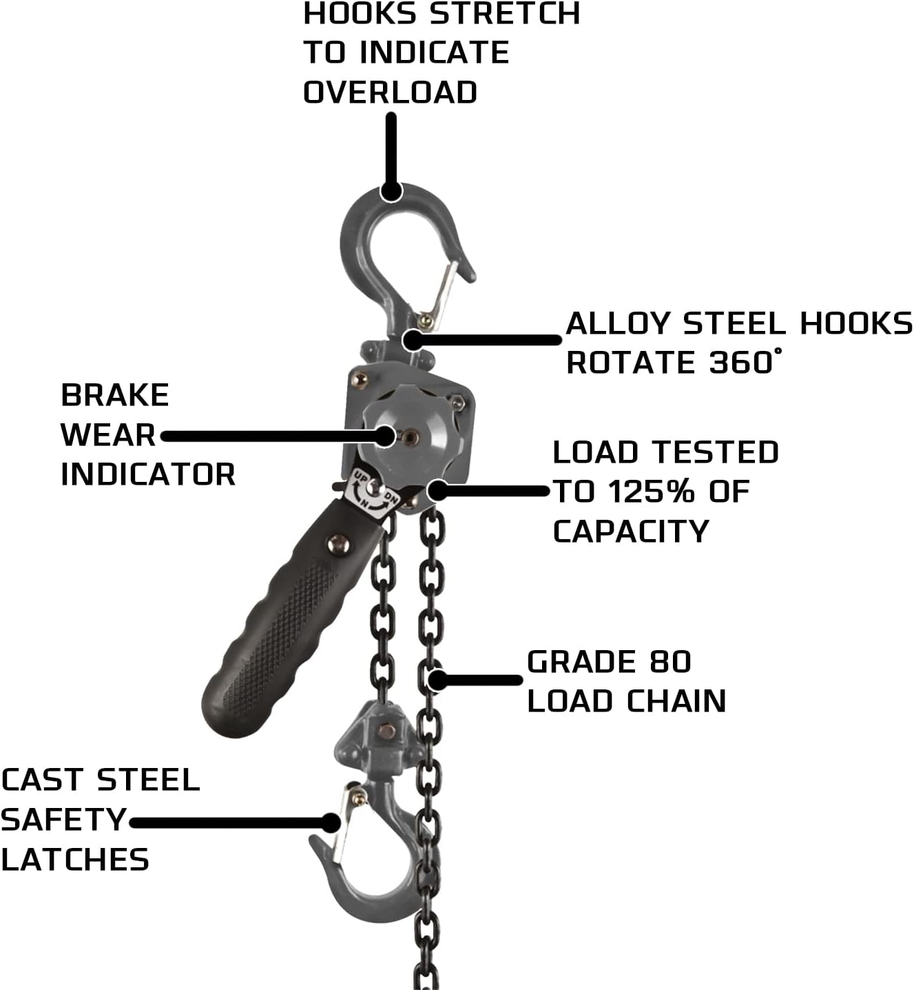 1/2-Ton Chain Hoist with 5' Lift V149