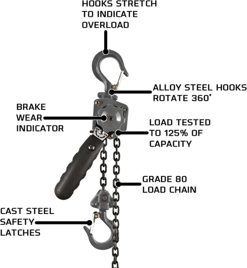 1/2-Ton Chain Hoist with 5' Lift V149