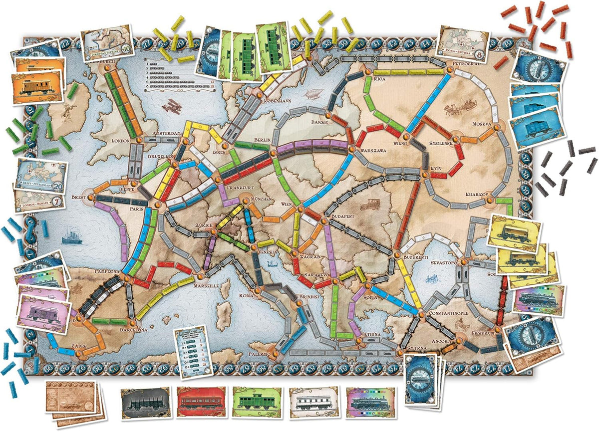 Ticket to Ride Europe Board Game for 2 to 5 players N2455
