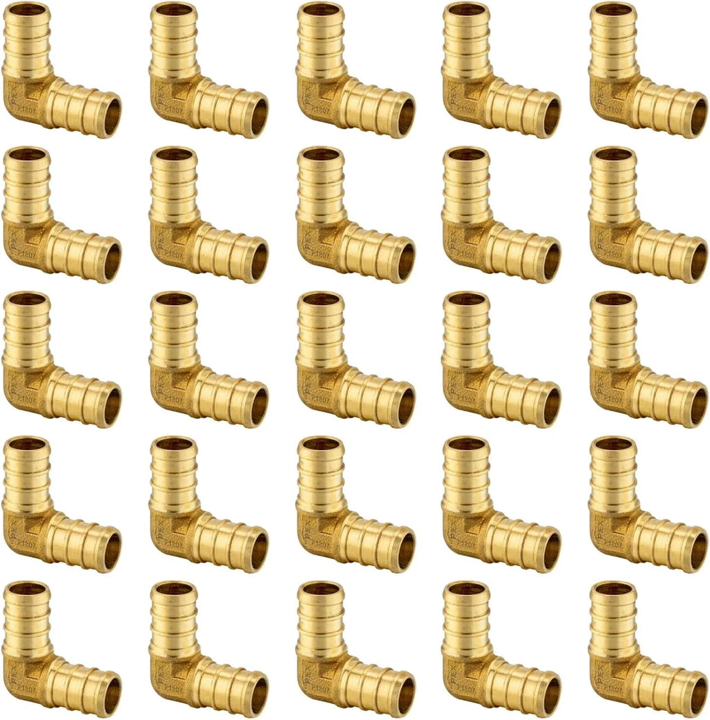 3/4 Inch 90 Degree Elbow Brass Crimp Fitting P29930
