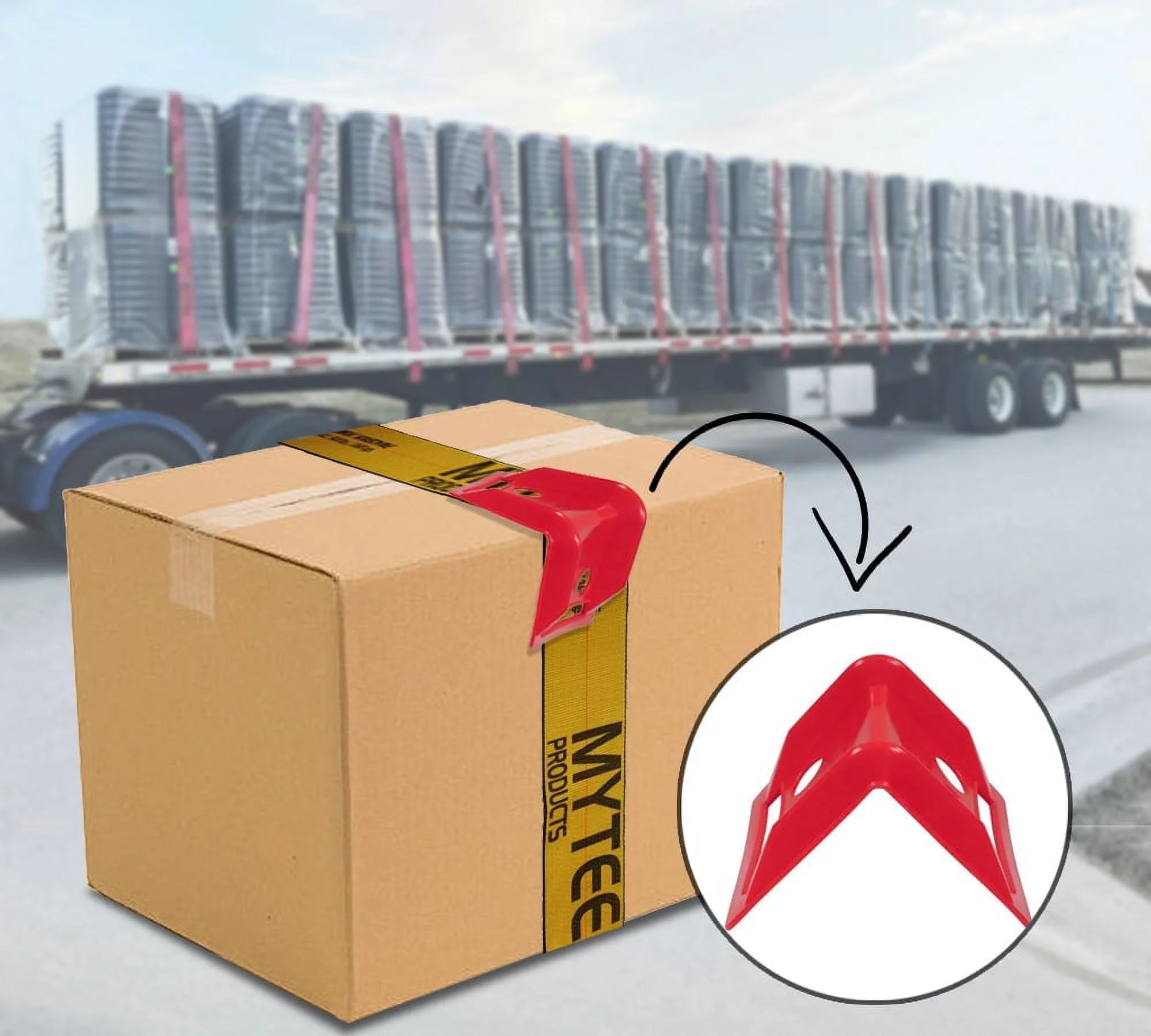 Red 4"x6" Flatbed Edge Protectors with Carrying Case T406071