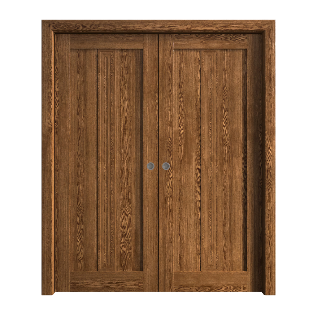 Solid Wood Interior Double Pocket Doors O1005