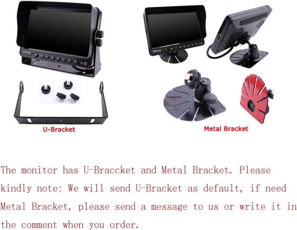 9 inch DVR Monitor with Quad Split Screen, 4 x Side Cameras + 1 x Backup Camera, HD Colour IP69K & 10G Vibration Camera System Q51511