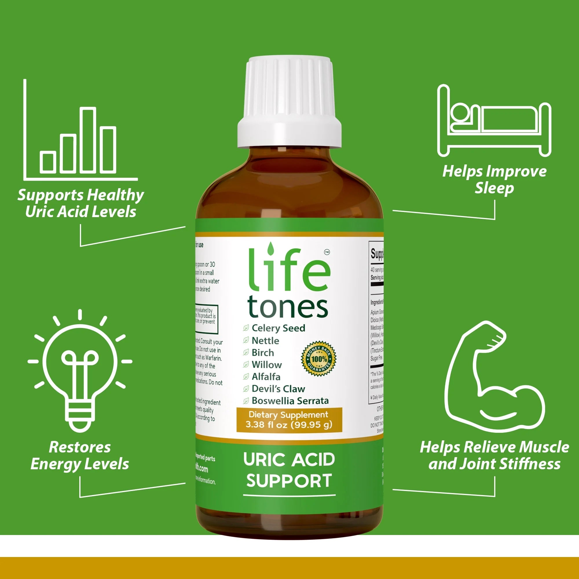 Uric Acid Support Liquid Tincture 3.38 Fl Oz L750314
