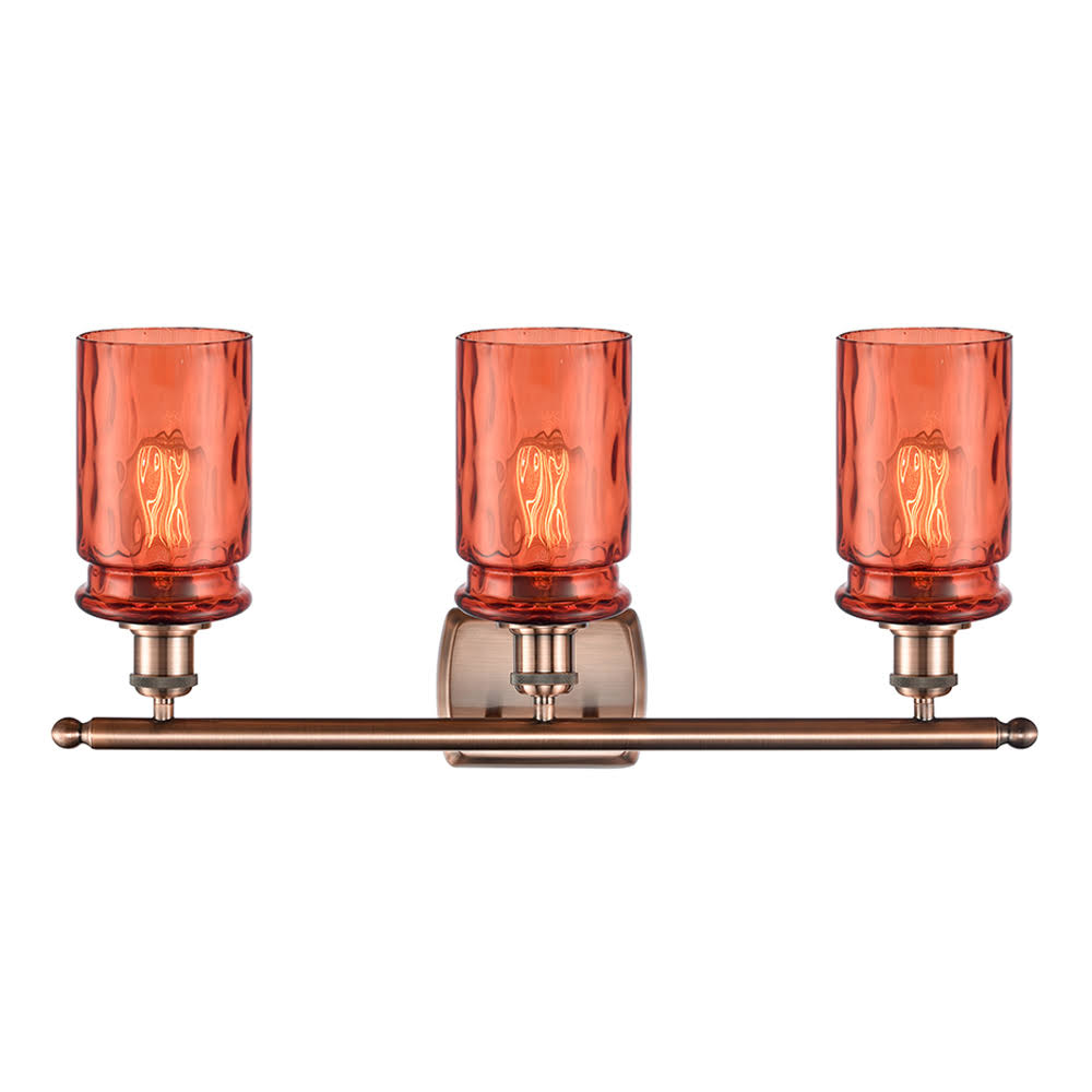 White and Polished Chrome 3 Light Bath Vanity Light R6191