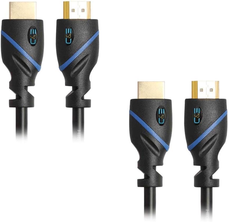 75 FT High Speed HDMI Cable Male to Male with Ethernet Black, Pack of 2 E744304