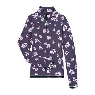 Long Sleeve Quarter-Zip Print Top R21533