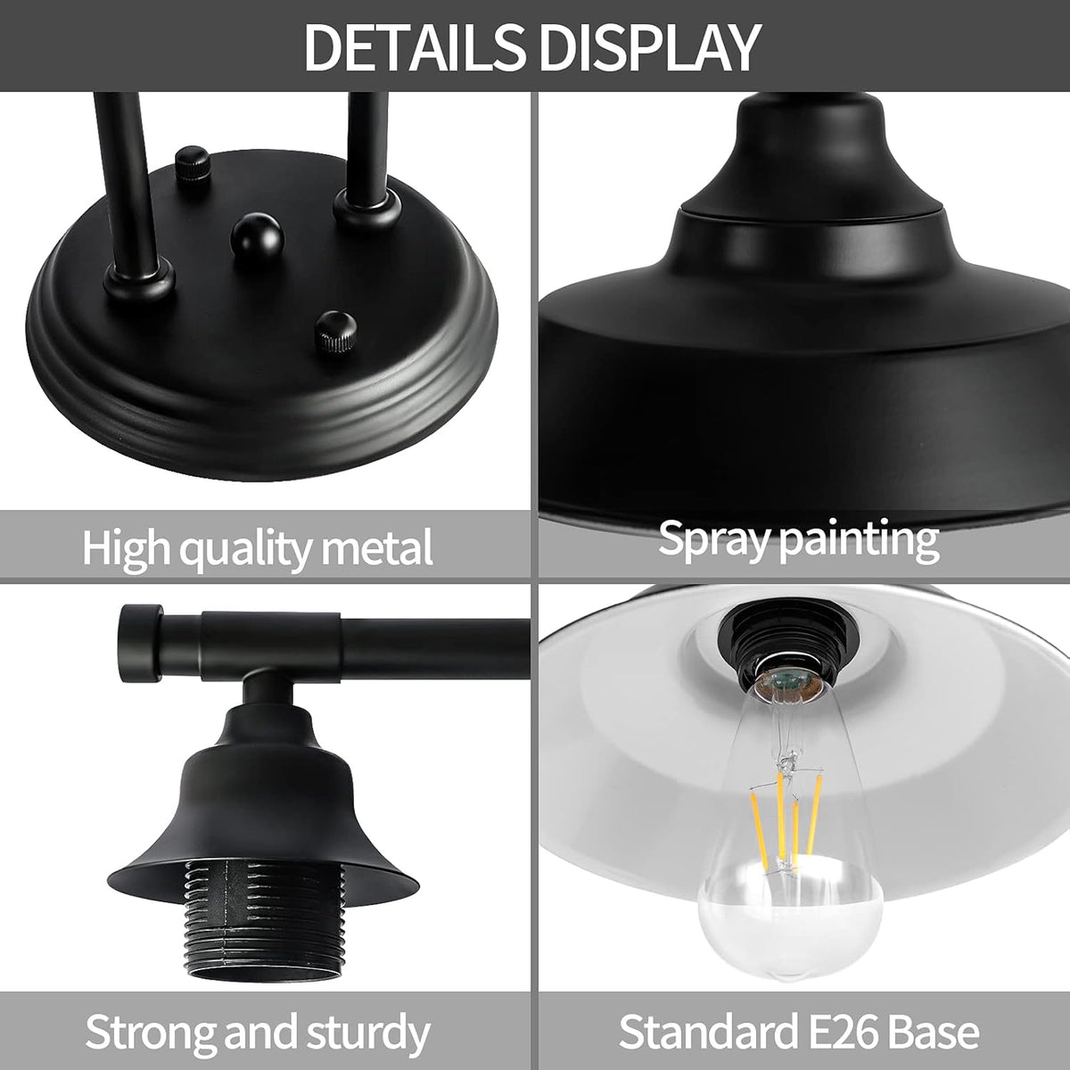 Black Farmhouse Bathroom Vanity Light Over Mirror Wall Sconces R431496