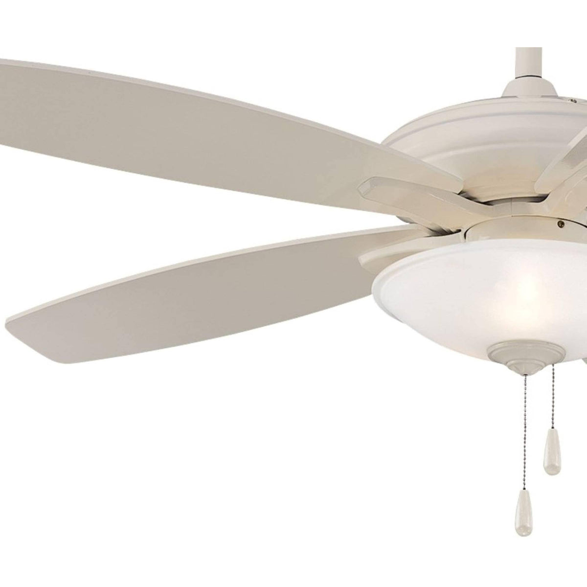 Bone White LED Ceiling Fan V19618